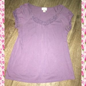 💜LOFT purple Tee size Large